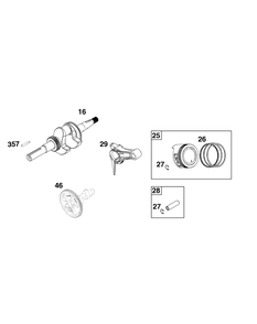 Part Location Diagram of 595077 Briggs and Stratton Crankshaft